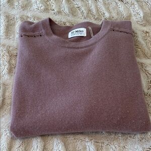 27 Miles Dusty Pink Crew Neck Sweater